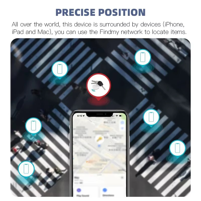 Bluetooth Mini Tracking Device for Apple Find My APP Smart Tag Kid Pet Car GPS Lost Tracker Anti-Lost Alarm Reminder Positioner