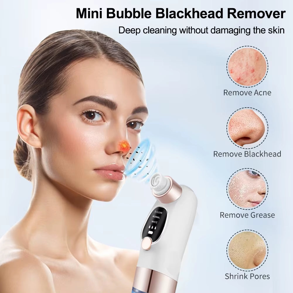 Blackhead Remover Electric Blackhead Extractor Pore Vacuum Cleaner Micro Small Bubble Acne Nose Deep Cleaning Black Head Remover