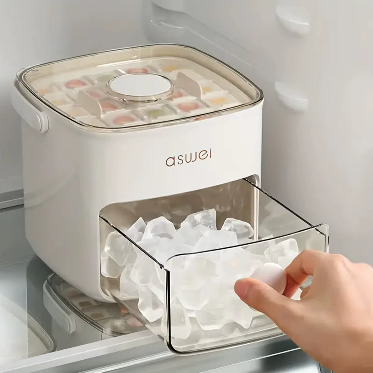 1Pcs Ice Box Frozen Ice Hockey Tool Grinding Tool Ice Bucket Large Capacity Ice Storage Household Press Ice Tray Ice Cube Mold